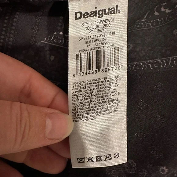 NWT Desigual Vegan Soft Leather Bomber Jacket  - LAST CHANCE - Picture 11 of 14